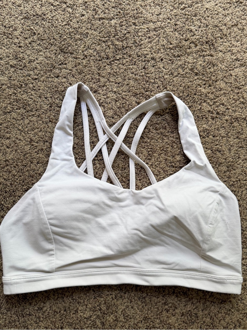 lululemon athletica White Strappy Back Sports Bra